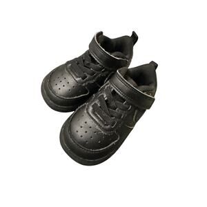 size 4C Nike Court Borough Low 2 BLACK Baby Infant Shoes Sneakers